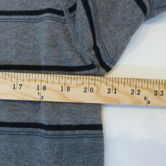 Eddie Bauer Shirt Mens Size Large Golf Polo Grey Black Stripe Heavyweight Cotton - Picture 7 of 8